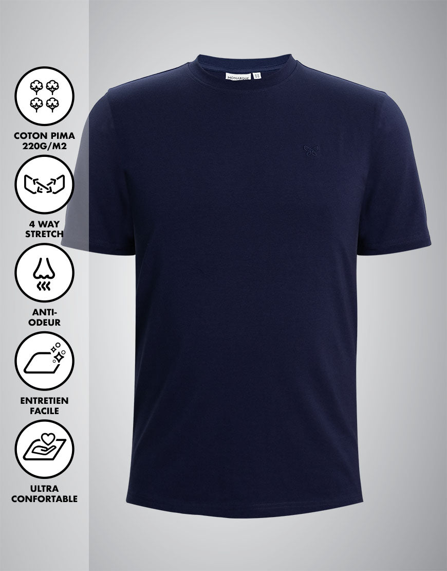 T-SHIRT 220 GRAMS MONARQUE PIMA COTTON