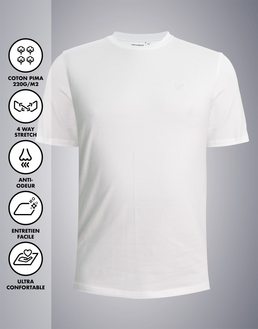 T-SHIRT 220 GRAMS MONARQUE PIMA COTTON
