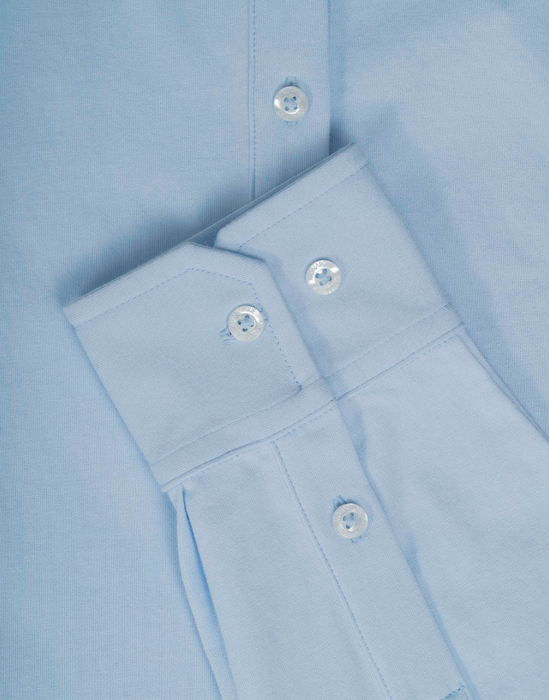 CHEMISE HYBRIDE COTON PIMA MONARQUE - Bleu clair