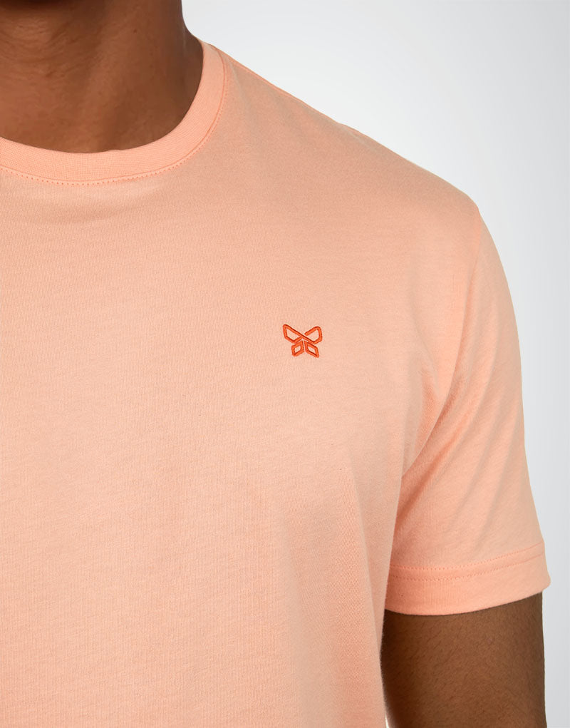 T-SHIRT MONARQUE 100% COTON - PÊCHE MELBA