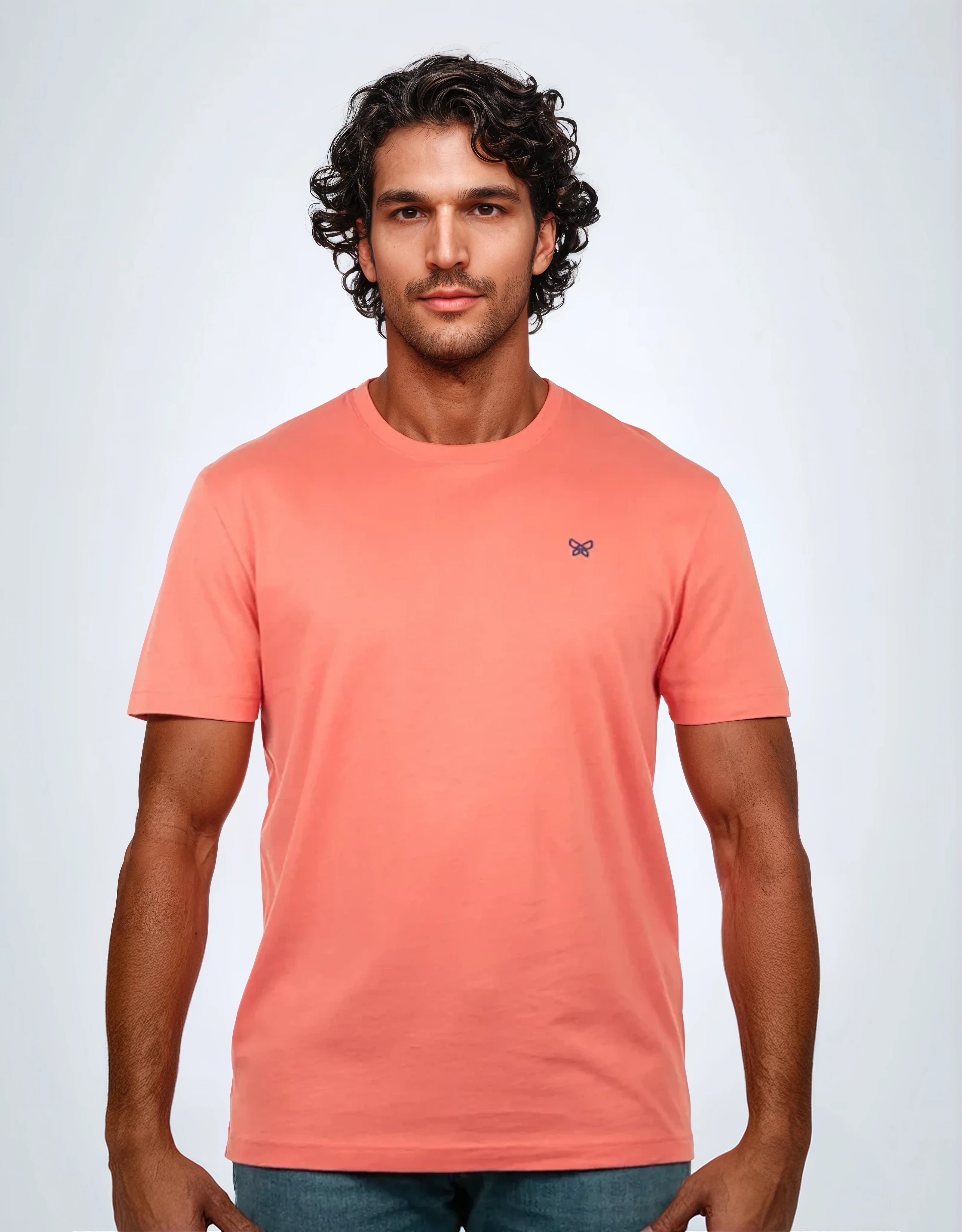 T-SHIRT MONARQUE 100% COTON - ROUGE CORAIL