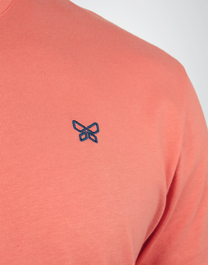 T-SHIRT MONARQUE 100% COTON - ROUGE CORAIL