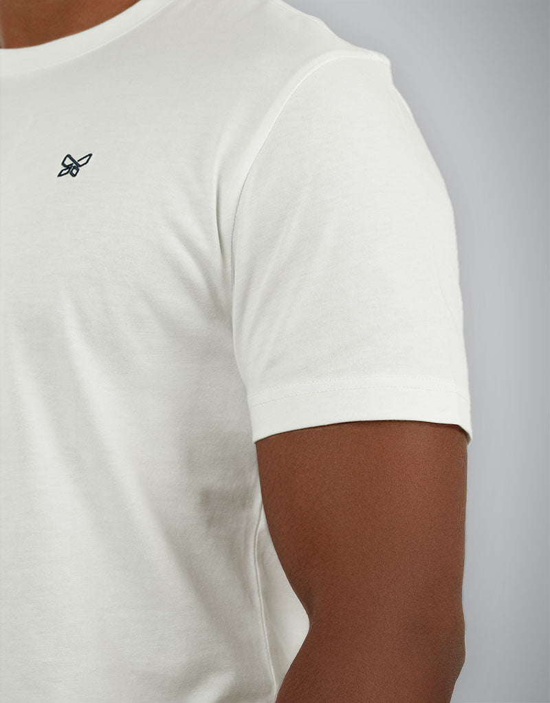 T-SHIRT MONARQUE 100% COTON - BLANC