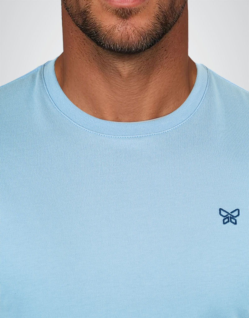 T-SHIRT MONARQUE 100% COTON - BLEU CIEL