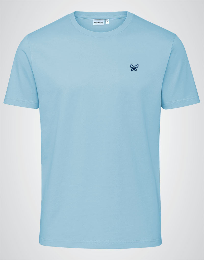 T-SHIRT MONARQUE 100% COTON - BLEU CIEL