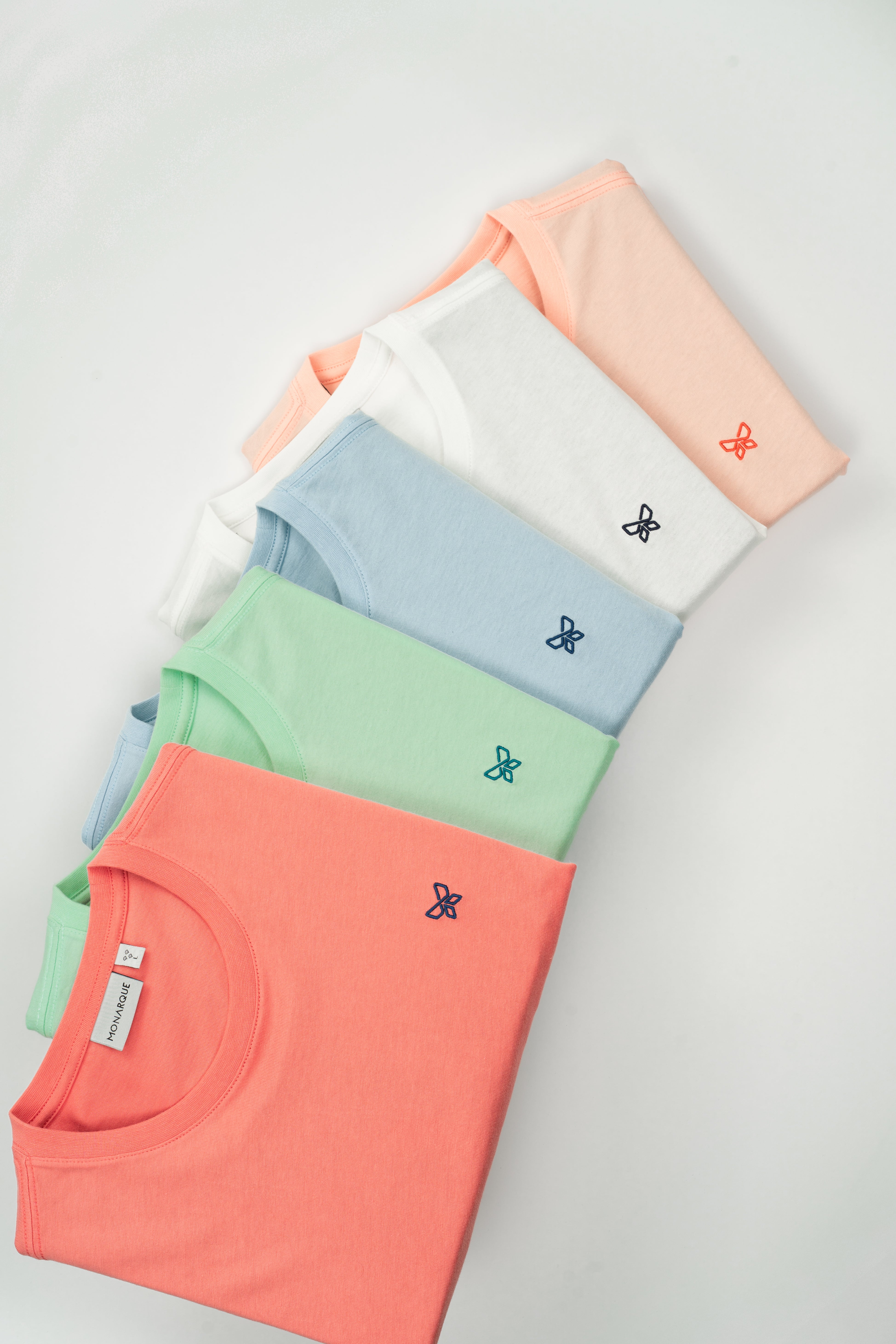 T-SHIRT MONARQUE SOLAIRE 190 GRAMMES 100% COTON - ROUGE CORAIL