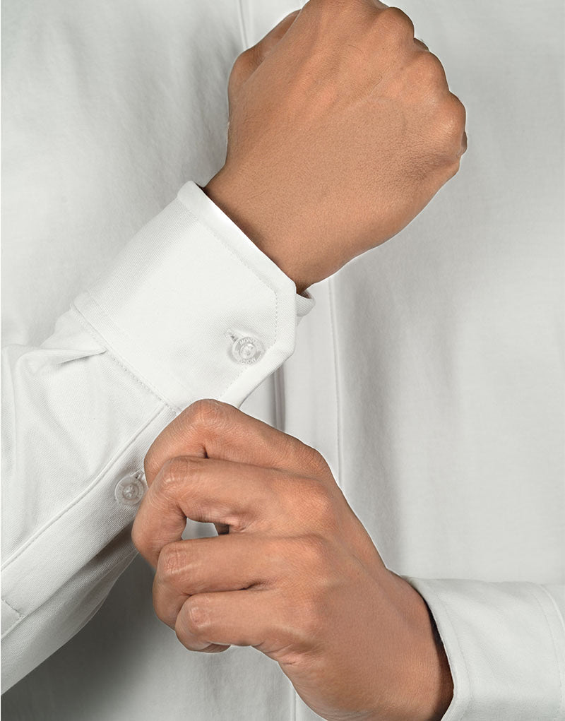 CHEMISE HYBRIDE COTON PIMA MONARQUE - Blanc