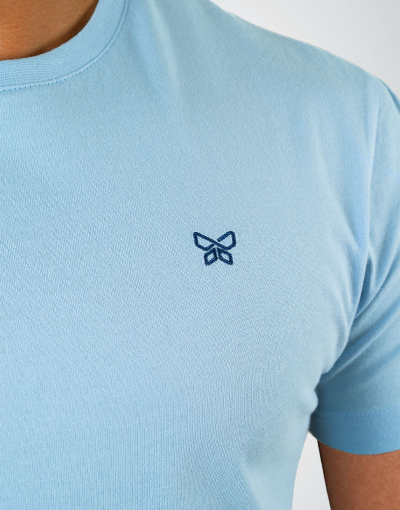 T-SHIRT MONARQUE 100% COTON - BLEU CIEL