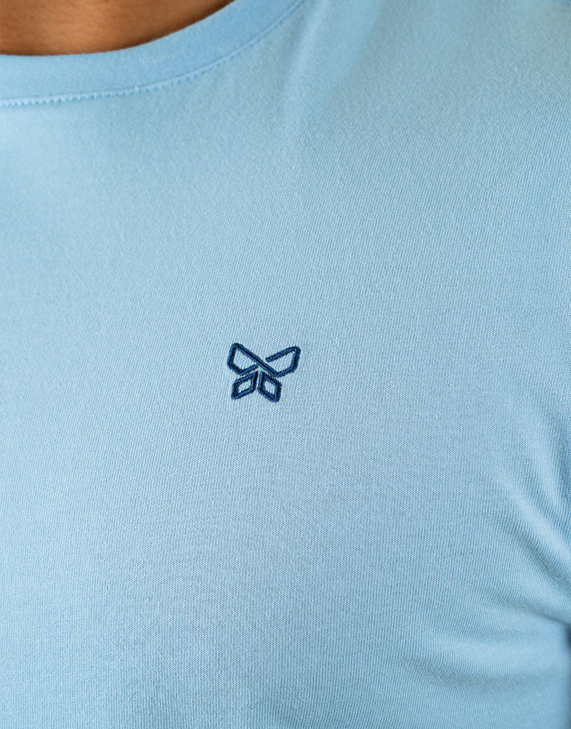 T-SHIRT MONARQUE 100% COTON - BLEU CIEL